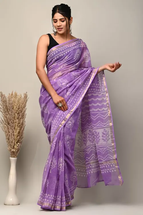 Lightweight Bagru Print Kota Sarees